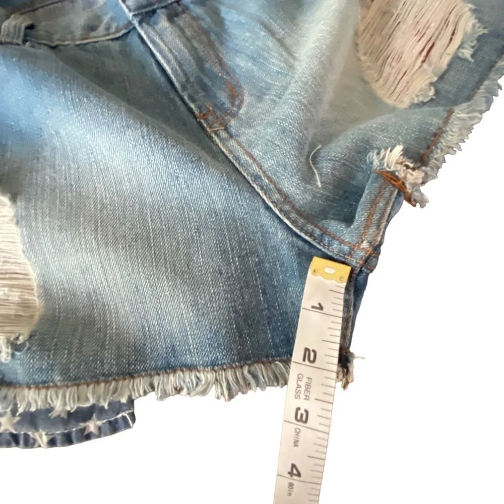 Fifty Street Womens Denim Shorts Patriotic Stars And Stripes 4th of July ￼large - Picture 8 of 8